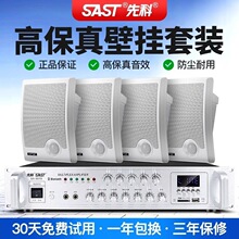 先科A6壁挂式音响蓝牙商店铺专用门店面室内会议餐厅功放音箱套装