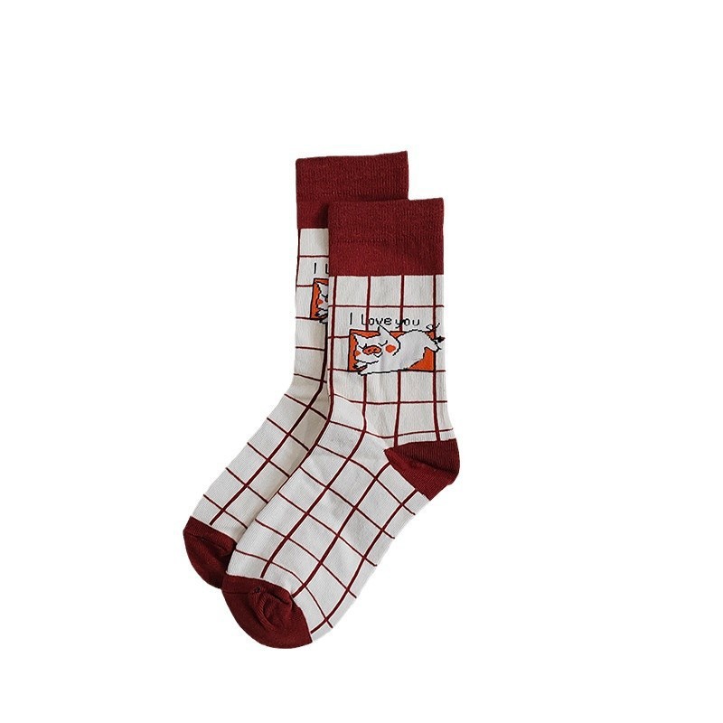 Jiesheng Cross-Border Socks for Men and Women, Spring, Autumn and Winter Socks, Women's European and American Fashion Four-Season Boat Socks, Wholesale Women's Mid-Calf Socks
