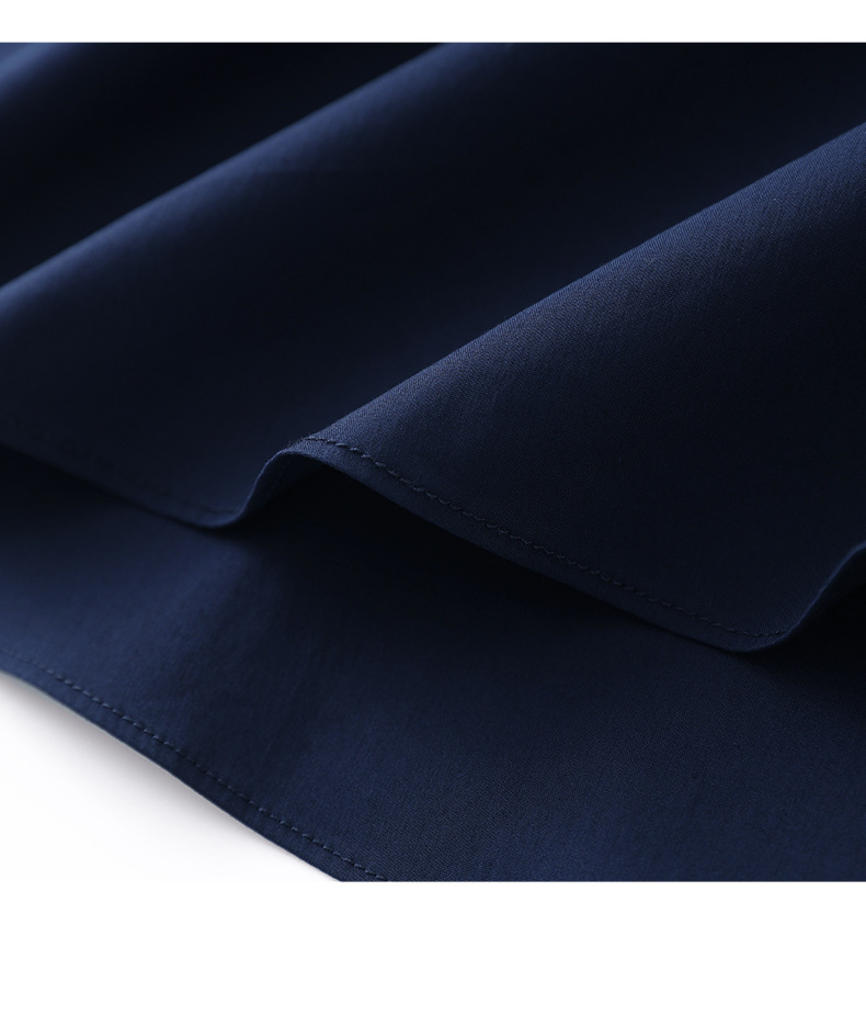 Set áo vest không tay kết hợp chân váy giả hai dáng đi làm — Màu xanh navy chi tiết 21