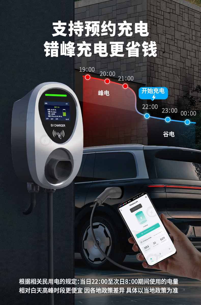 16A European Standard Wall-Mounted Charging Pile New Energy Vehicle Ac 11Kw380-400V Ac Household Charging Pile