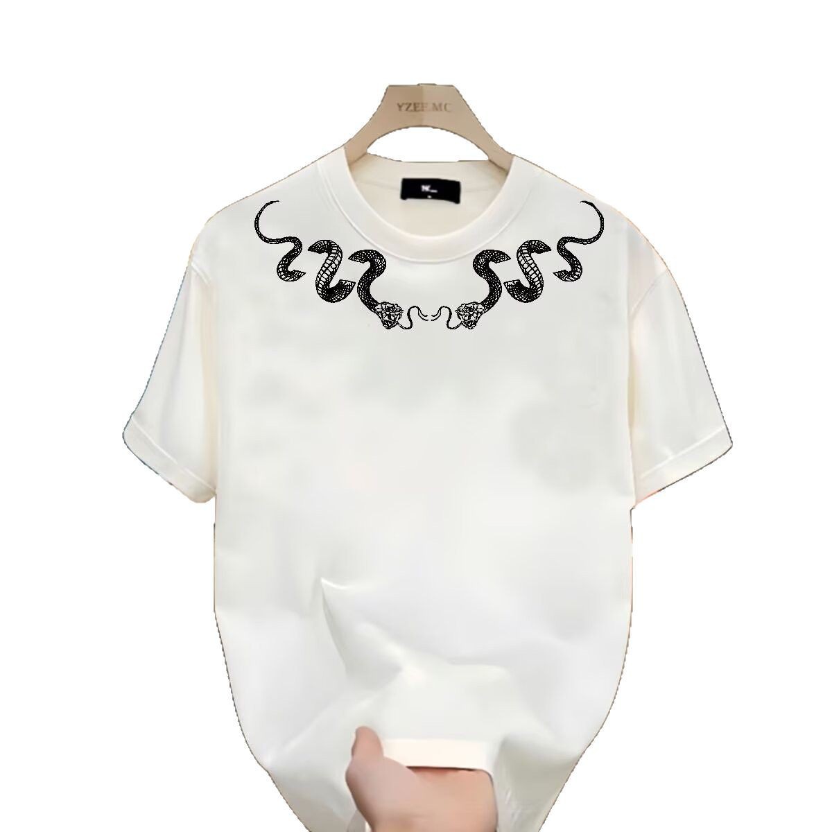 Men's 200GSM Combed Cotton Short Sleeve T-Shirt, Relaxed Fit Casual Tee For Summer, Soft Breathable Everyday Essential Top_viptrois.com