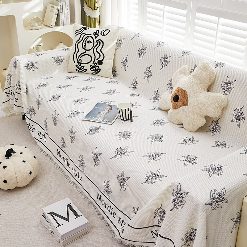 Cubierta del sofá Toalla de tela ins Estilo nórdico sofá manta cubierta toalla todo incluido cubierta del sofá de tres personas cuatro estaciones cojín universal del sofá