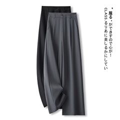 宽松阔腿休闲裤女士春秋季2025新款慵懒松弛感裤子韩系休闲西装裤