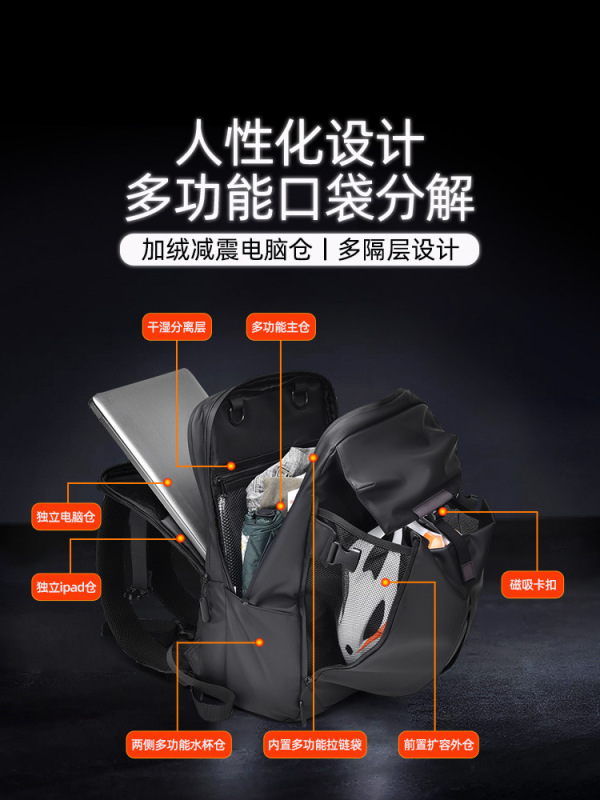 リュックサックのリュックサックのクロスボーダーの肩の大容量の乾湿の分離のヘルメットのバッグのバスケットボールのカバンのパソコンのカバンの17.3インチ|undefined