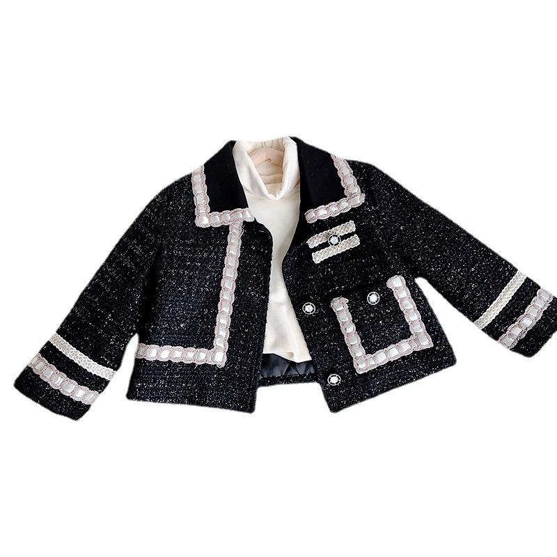 Girls' Winter Set — Quilted Jacket & Mini Skirt, Korean Chanel-style, Thickened 2023