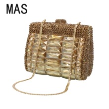 跨境供应高级质感水钻手拿包女士镶钻钱包出口欧美晚宴包包