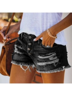N 12951 Women's Ripped Denim Shorts �ƶ�ţ�ж�ѝ �羳�W����
