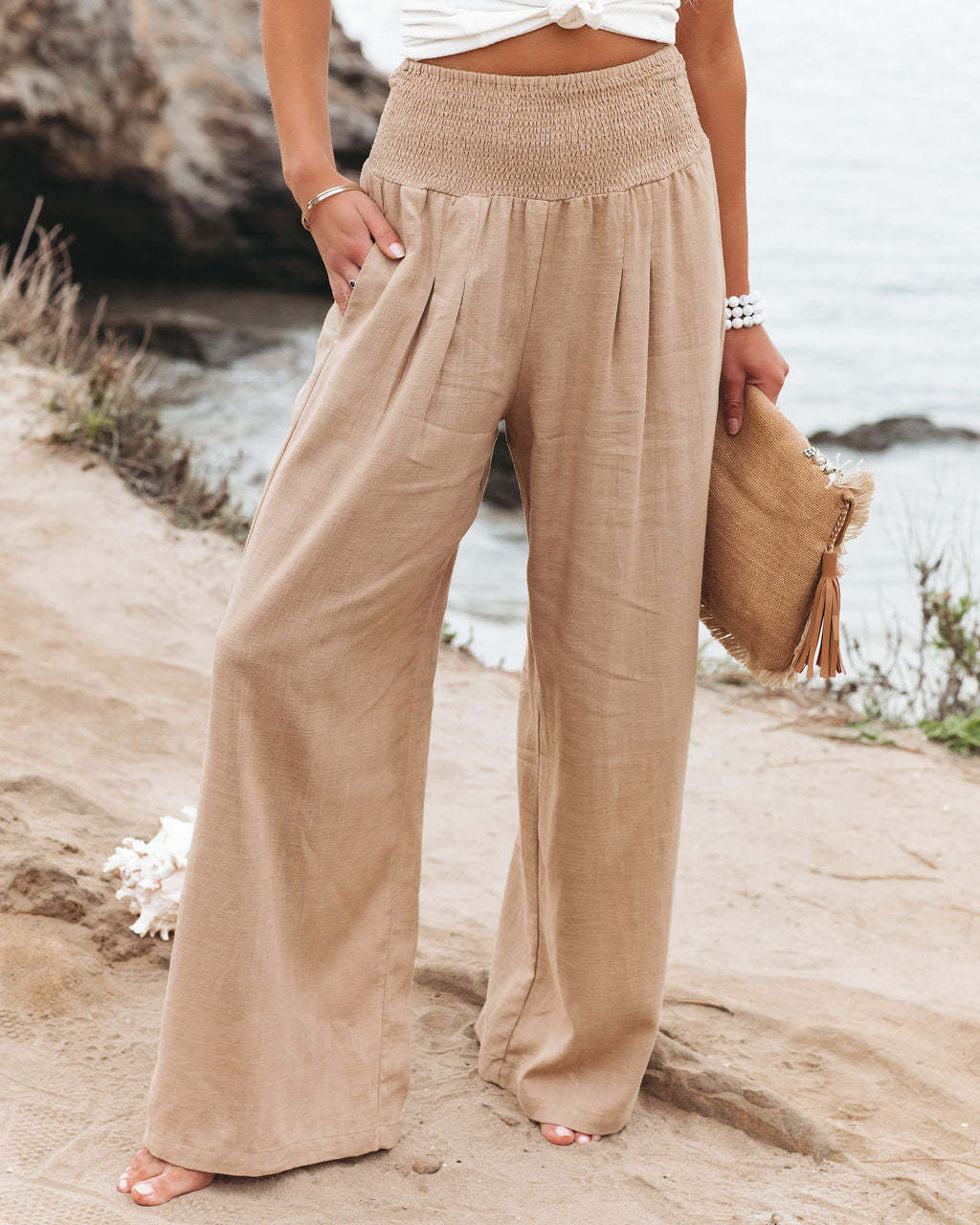 Women's Daily Casual Solid Color Full Length Wide Leg Pants display picture 3