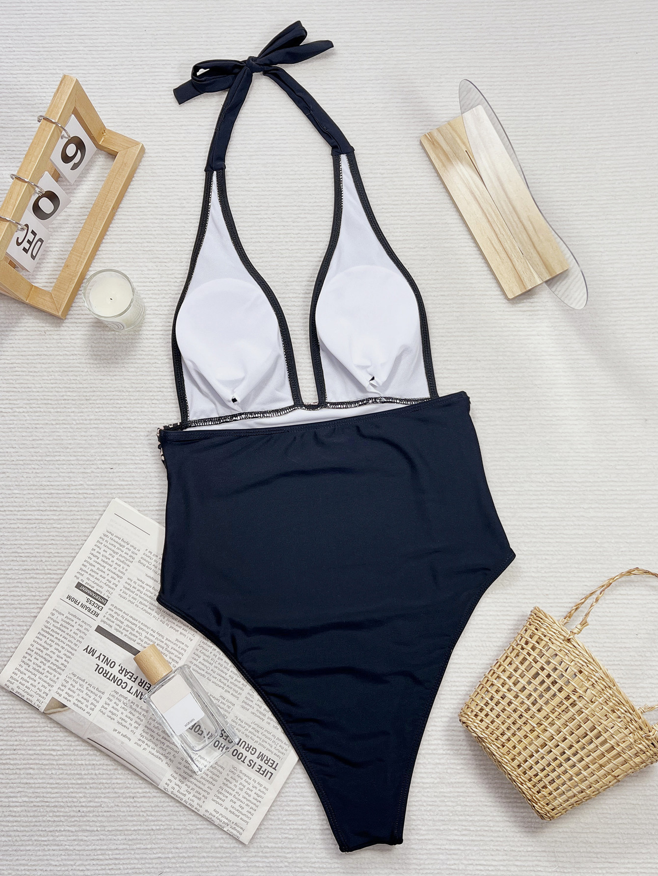 Dames badpak eendelig sexy overslag zwemkleding zomer mode_voghion.com