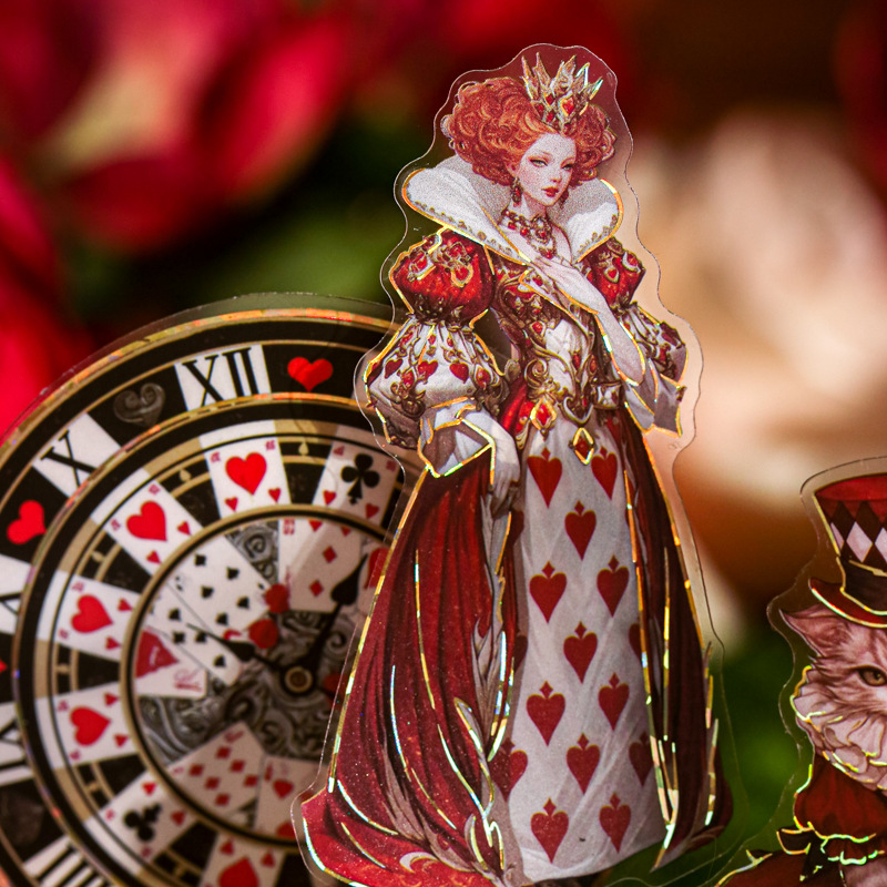 Papel Sr. Paquete de pegatinas grandes series de animación retro en el país de las maravillas materiales de cuentas de mano de película de corte de pegatinas