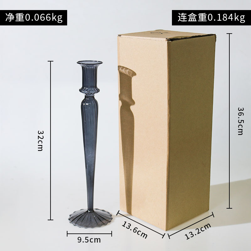 Candelabro decoración vidrio fiesta familiar con velas cena mobiliario fábrica suministro