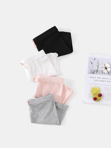 Girl's 3/4 Length Leggings Summer Modal Children's Anti-Slip Safe Pants Thin Student Shorts Dropshipping One Piece