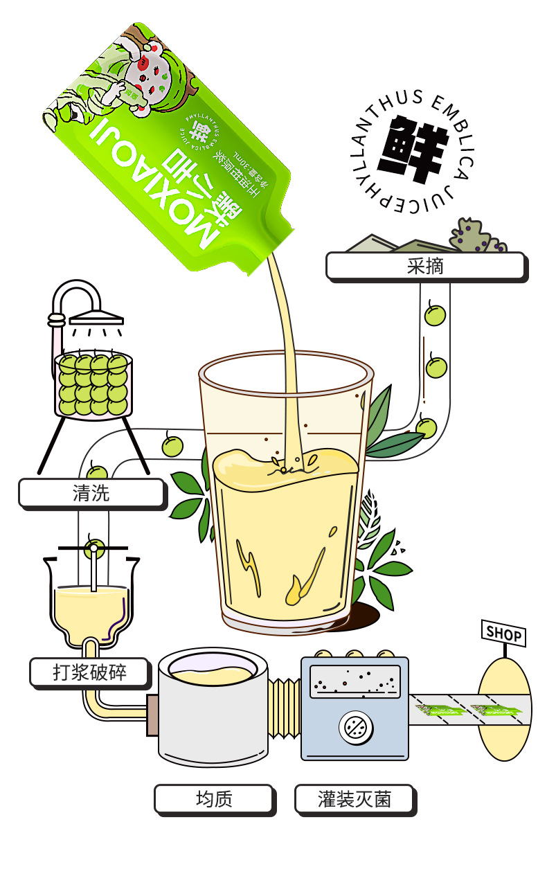 Yu You Gan Original Juice 210ml Box 7 Independent Sachets Cold Pressed Fruit Drink specifications