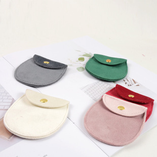 Jewelry jewelry bag Sili velvet flip bag double-sided velvet brocade bag gift packaging bag button buckle jewelry jewelry bag