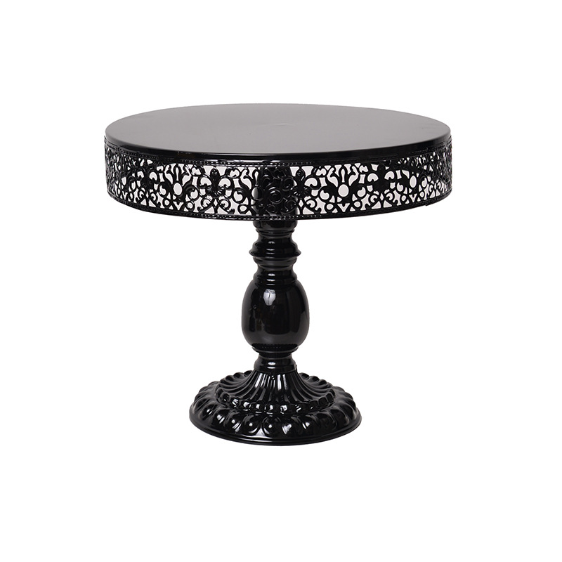 Decoración de Mesa de la boda de estilo europeo apoyos Pastel redondo Placa de hierro de alta pierna estante de la torta plato de fruta bandeja de postre image 6