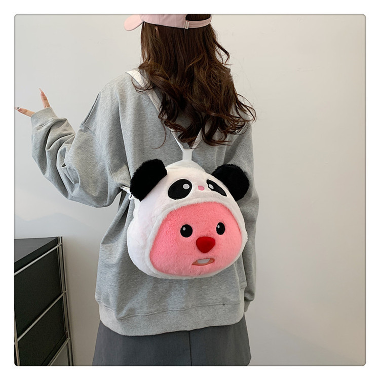 Toothless驯龙高手毛绒卡通双肩包女童可爱无牙仔单肩斜挎包亲子|undefined