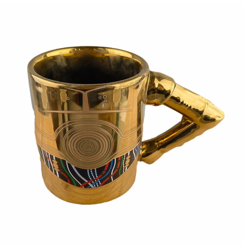 Taza de cerámica de Star Wars soldado blanco y negro taza de café D2 Star Wars B8 taza de robot 3D en forma de taza de agua