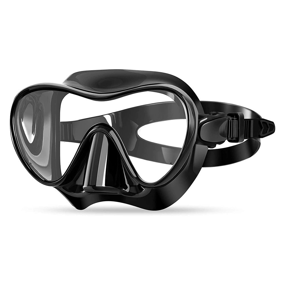 180 ° Panoramic Wide Vision Children's Diving Goggles Anti-fog Waterproof Environmental Protection Silicone Tempered Glass Three Treasures Mirror