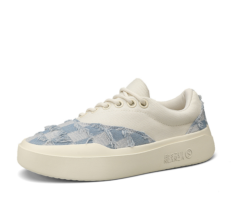 2024 autumn new men's low top canvas shoes Korean style trendy student skateboard shoes live sports casual men's shoes_voghion.com