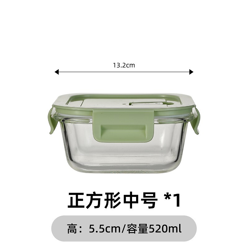 高硼硅玻璃北欧风高颜值饭盒餐盒办公室玻璃碗带饭神器保温盒|undefined