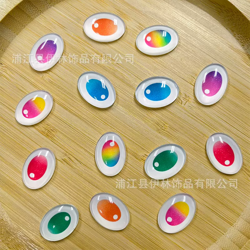新款拉布布玻璃眼睛饰品配件水晶卡通仿真厂家直发卡通元素