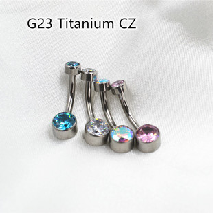 Titanium Alloy G23 Navel Nail Navel Ring European and American Navel Jewelry Navel Nail Piercing Piercing