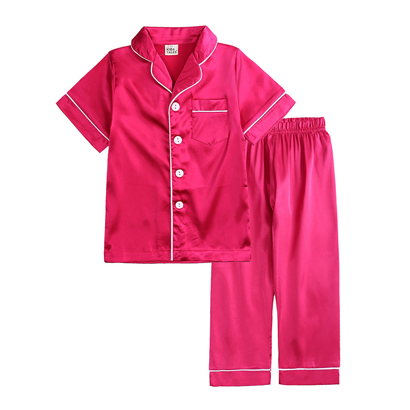 208g Weight Children's Home Clothes Children's Clothing Type Short Sleeve Sleeve Length Polyester Fabric Type Pant Co-ord Set Sets Type 2 Pieces Set Quantity Casual, Home, Daily Occasion Turndown Neckline Solid Color Pattern Spring Season Girl'S Gender Classic Style Style Classic Style Solid Color Polyester Girls Clothing Sets 17
