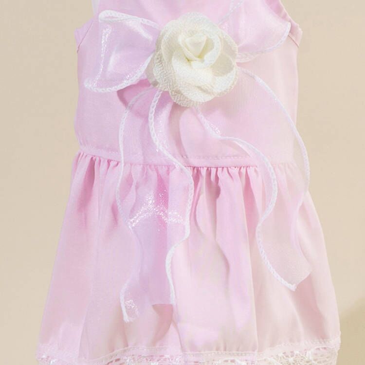 Sweet Cotton Flower Bow Knot Pet Clothing display picture 9