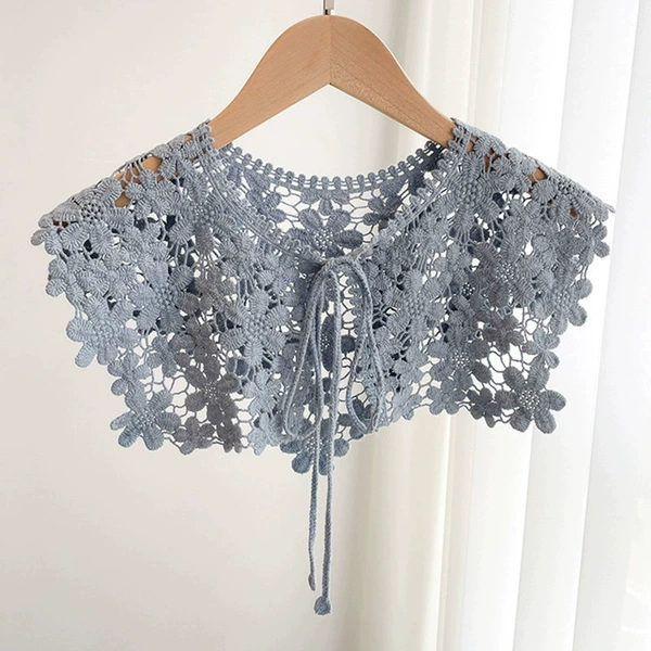 ZZJL035 Five-petal Flower Tie Blue
