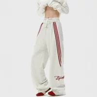 Спортивные летние брюки в стиле casual, американский стиль, тренд сезона, свободный прямой покрой