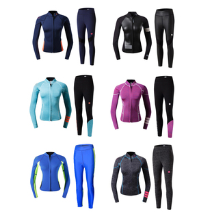 2mm Thickeneded Surf Split Long-Sleeved Tops for Boys and Girls, Snorkeling Jellyfish Suits, Warm and Cold-Proof Sun Protection Wetsuits