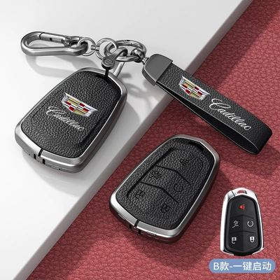 Ct5 Ct6 Atsl Xts – Car key bag - standard-model-b-one-click-start-noble-black-zinc-alloy-shell-hardware-bracelet