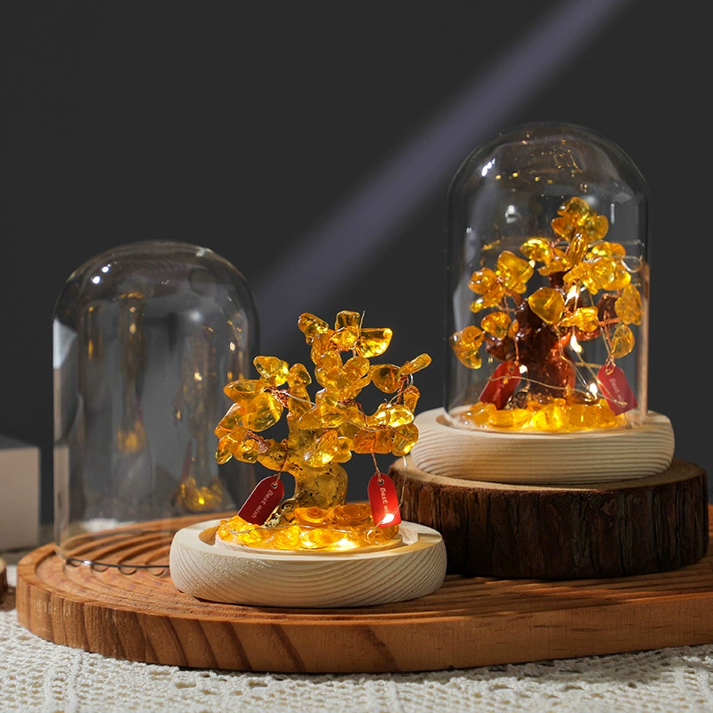 DIY хрустальная денежная елка, светящийся ночник, офисные настольные украшения, подарок на новоселье, креативный подарок на день рождения