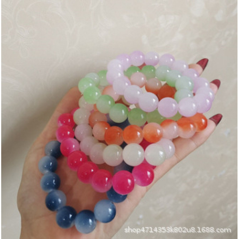 S156-12mm glass bracelet in random color #sz1377