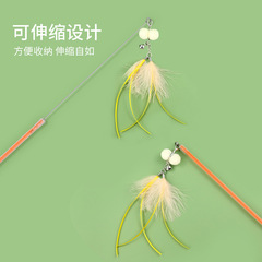 逗貓棒可伸縮長杆貓玩具自嗨解悶替換頭小貓貓釣魚竿貓咪用品大全