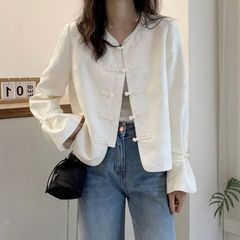 新中式国风盘扣短外套女欧洲站春秋2025新款欧货女装时尚棒球服潮
