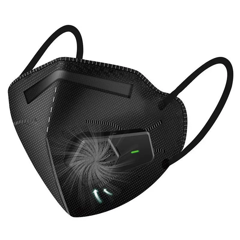 B3001电动口罩防二手烟防尘雾办公室除味充电式风扇送气面罩防护