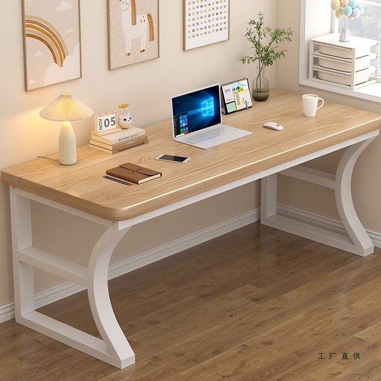Solid Wood Computer Desk Desktop Desk Long Table Simple Student Desk Home Bedroom E-Sports Table Workbench