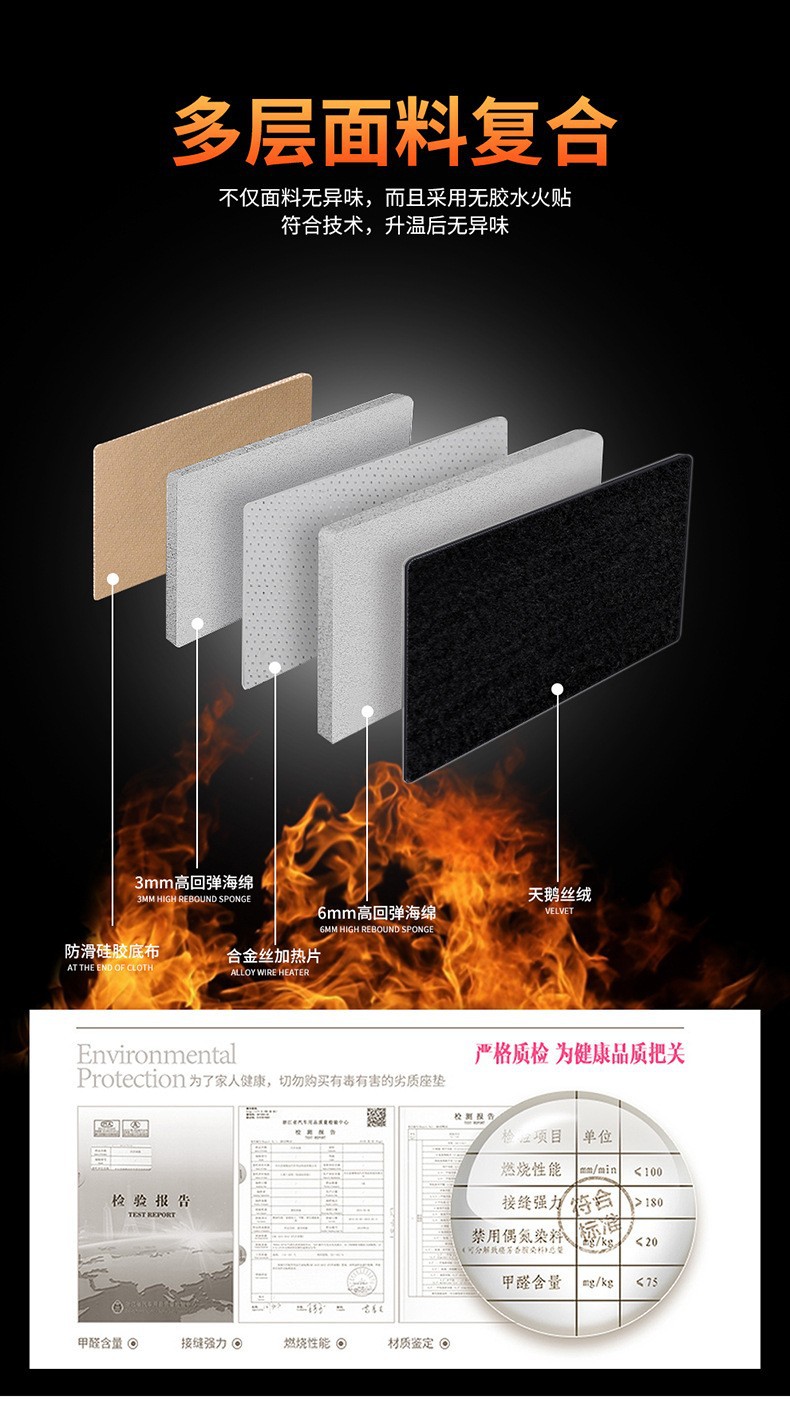 Car seat cushion heating for winter, full-cover car seat cushion, electric heating pad 12V24V, heated car seat cushion