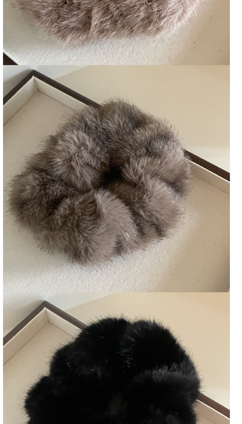 Plush large intestine circle ball head circle headdress simple rubber band female head tie high elastic durable leather head rope hair accessories_voghion.com