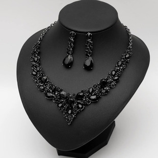 2025 Cross-Border New European and American Crystal Jewelry Austrian Crystal Bridal Jewelry Set Jewelry Set