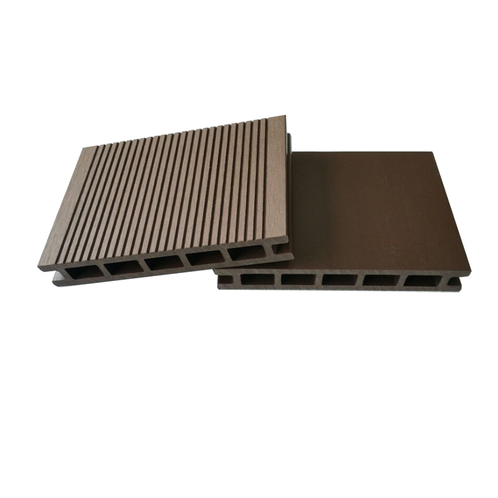 Madera plástico WPC piso generación cuadrado agujero piso 145*21 protección del medio ambiente plástico madera Material jardín decoración al aire libre tablero anti-corrosión image 5