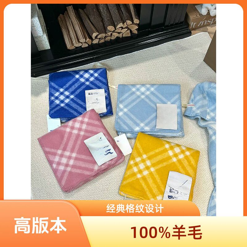 Bbr Scarf Shawl High-End Double-Sided Plaid Wool Scarf Neck Scarf Soft and Comfortable Fashionable Long Scarf for Men and Women