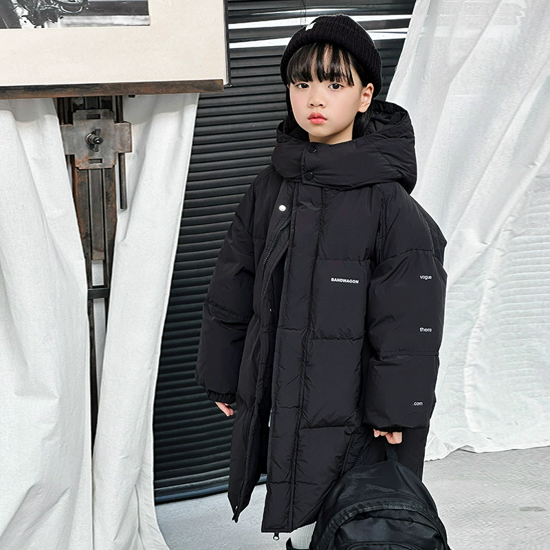 2025 Youqi новая зимняя детская одежда пуховик утепленная теплая куртка модная детская длинная пуховая куртка MZ31