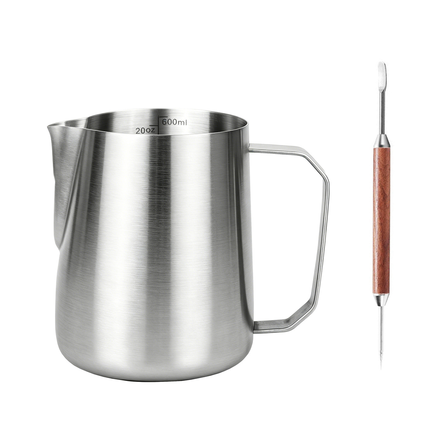 Jarra para Espumar Leche 400ml de Acero Inoxidable 304 con Pico Calabaza para Cafetería y Hogar image 16