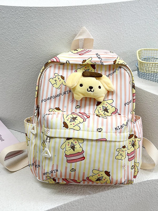 2024 nueva mochila infantil muñeca de dibujos animados bolsas de accesorios impresión mochila casual Oxford mochila guardería