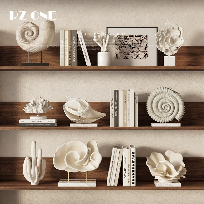 Artisan Thirteen Wabi-Sabi Style Vintage Conch Decor Атмосфера Текстурированное ремесло Французское ретро домашнее украшение.