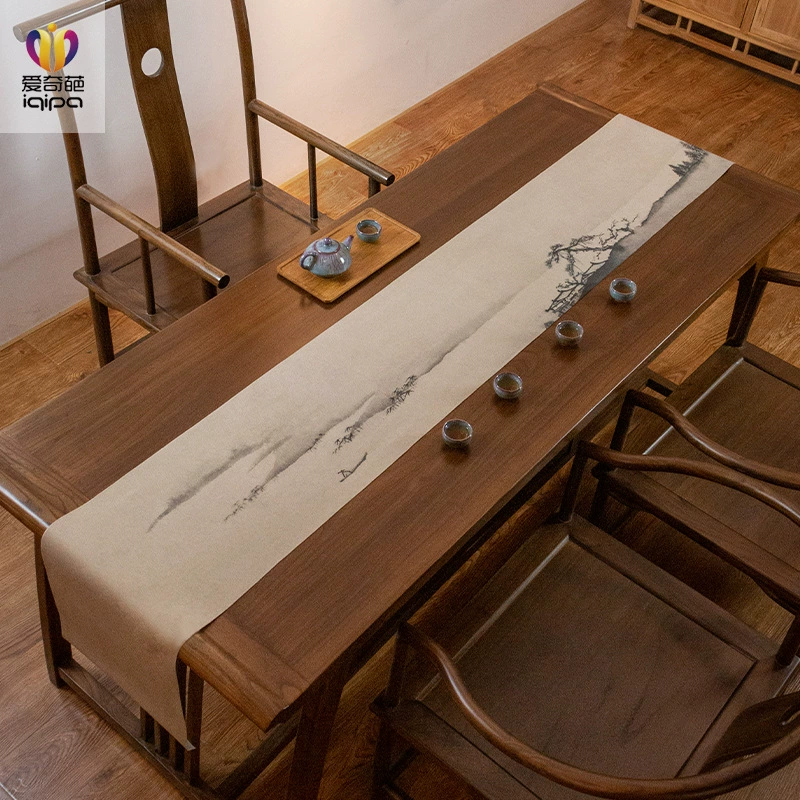 Пейзажная живопись Новый китайский стиль дзен настольный флаг водонепроницаемый чайный флаг чайный столик чайный стол прокладка легкий экстравагантный скатерть чайный коврик