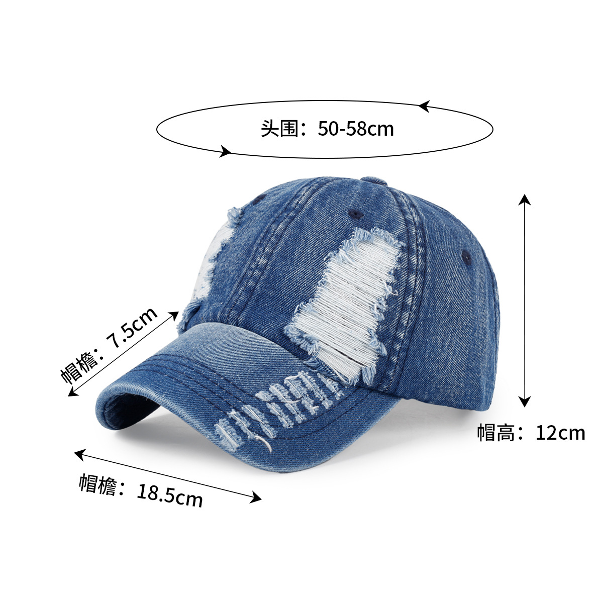 2024 nuevo sombrero de mujer coreano universal agujero sombrero de béisbol vaquero sombrero de verano protector solar sombrero hombre