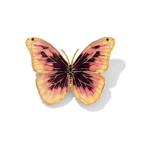 Butterfly Painted Oil Coat Pin, New Fashion, High-End Women's Design, Unique, Exquisite, Small Luxury, Distinctive Suit Pin